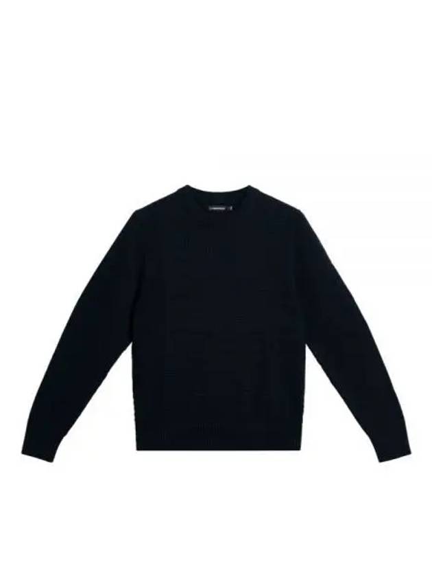 Men's Oliver Structure Knit Top Navy - J.LINDEBERG - BALAAN 2