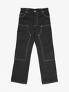 straight pants HMCA027S23FAB003 1000 black - HERON PRESTON - BALAAN 2