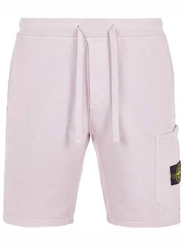 Waffen Patch  Fleece Bermuda Shorts Lavender - STONE ISLAND - BALAAN 2