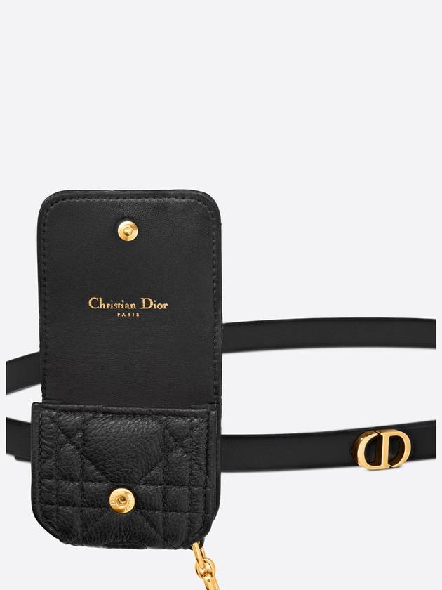 Caro Pouch Leather Belt Black - DIOR - BALAAN 7