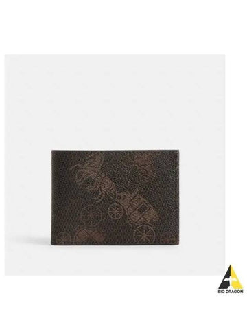 Slim Billfold Wallet Large Horse and Carriage CM407 W8F - COACH - BALAAN 1