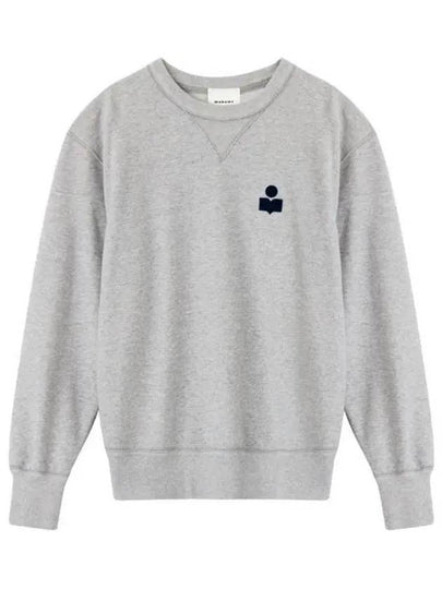 Mike Velvet Logo Sweatshirt Grey - ISABEL MARANT - BALAAN 2