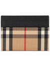 Sandon Vintage Check Card Wallet Black - BURBERRY - BALAAN 1