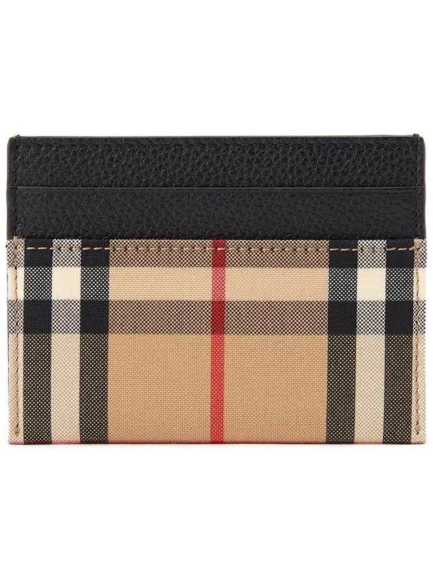 Sandon Vintage Check Card Wallet Black - BURBERRY - BALAAN 1