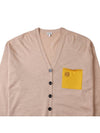 Women's Anagram Pocket Cardigan Beige - LOEWE - BALAAN 4