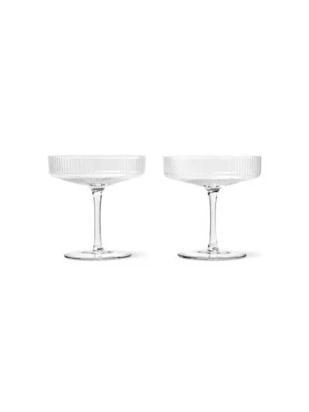 Wonderum Ripple Champagne Saucer set of 2 cleared - FERM LIVING - BALAAN 1