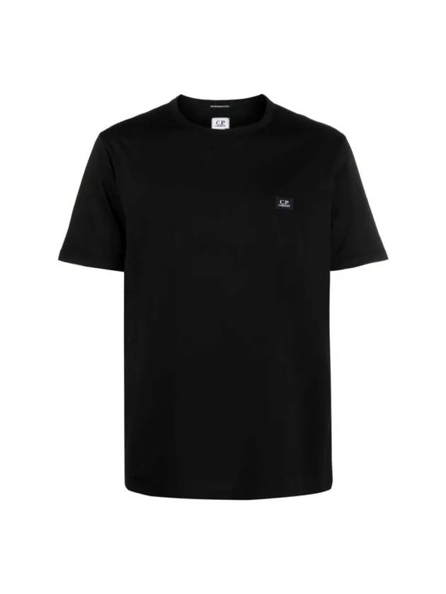 70/2 Mercerized Jersey Short Sleeve T-Shirt Black - CP COMPANY - BALAAN 1