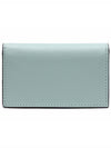 Logo Color Block Saffiano Card Wallet Tea Green - MARNI - BALAAN 5