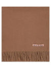 Logo Wool Fringe Scarf  Brown - ACNE STUDIOS - BALAAN 2