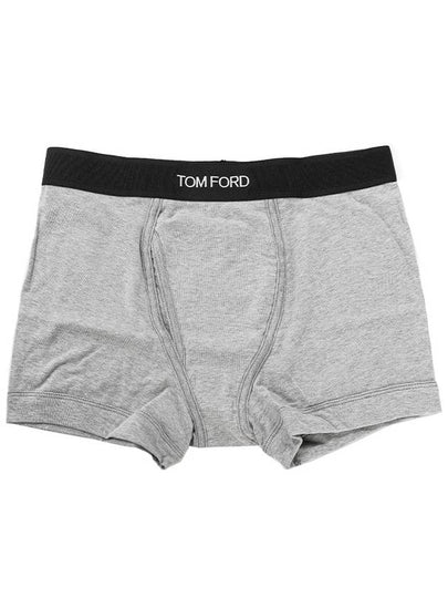 Men's Cotton Boxer Briefs Grey 2 Pack - TOM FORD - BALAAN 2