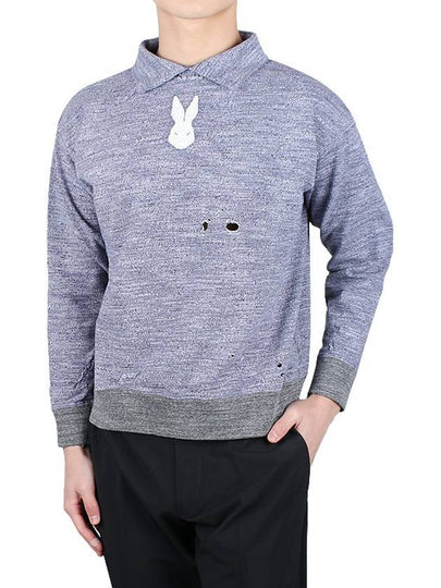 Rabbit Polo Shirt Grey Melange - MAISON MARGIELA - BALAAN 2