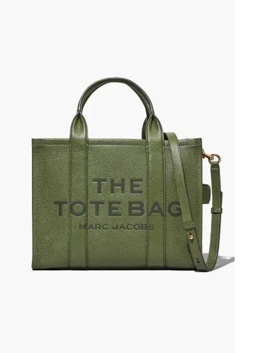 Leather The Tote Medium Bronze Green MBBAS23003GRX - MARC JACOBS - BALAAN 1