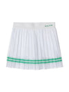 Women's Classic Logo Pleated Skirt White - SPORTY & RICH - BALAAN 1