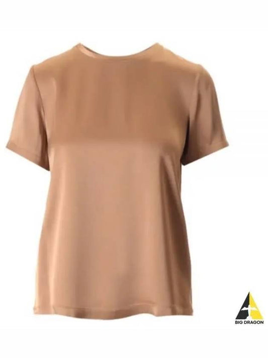 Rebecca Acetate Short Sleeve T-Shirt Brown - MAX MARA - BALAAN 2