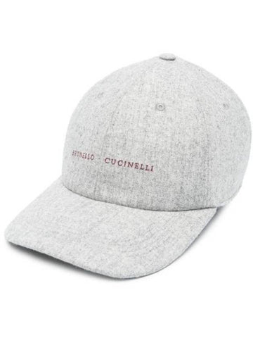 Embroidered Logo Baseball Ball Cap Grey - BRUNELLO CUCINELLI - BALAAN 1