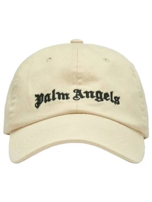 Classic Logo Ball Cap Beige Hat - PALM ANGELS - BALAAN 1