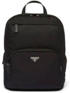 Triangle Logo Re-Nylon Backpack Black - PRADA - BALAAN 3