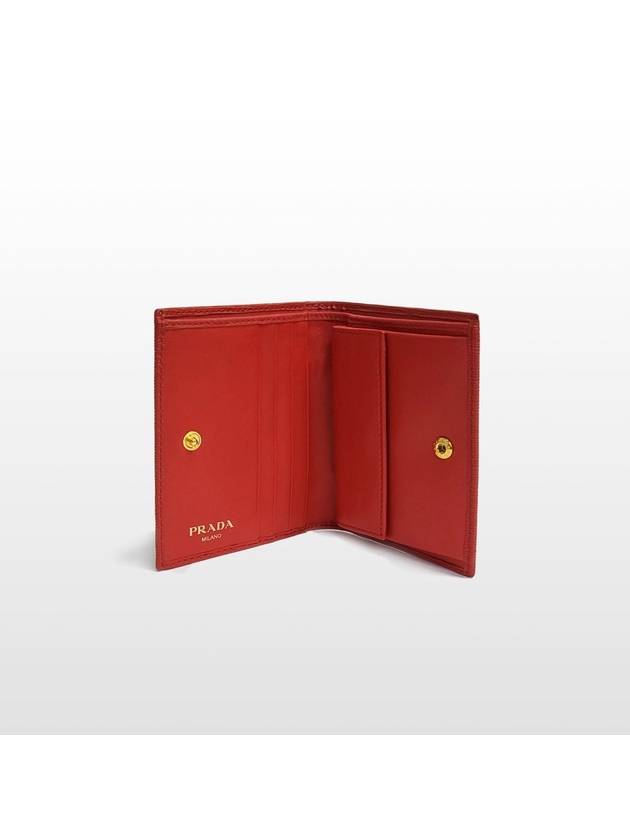 Prada Vitello Move Red Half Wallet 1MV204 - PRADA - BALAAN 6