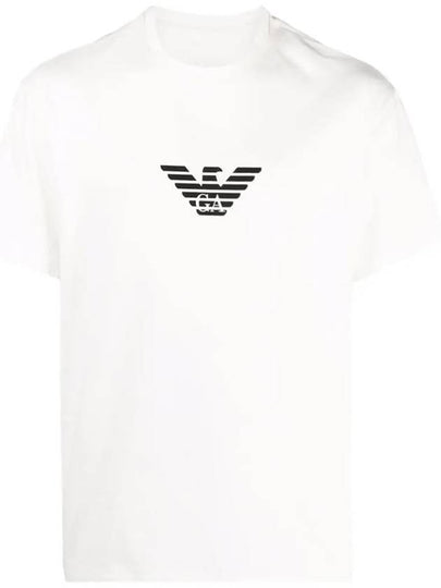 Logo Cotton Short Sleeve T-Shirt White - EMPORIO ARMANI - BALAAN 2