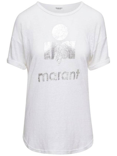 Koldi Linen Short Sleeve T-Shirt White - ISABEL MARANT ETOILE - BALAAN 2