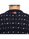 Wool Mohair Long Sleeve Knit Top Navy - THOM BROWNE - BALAAN 7