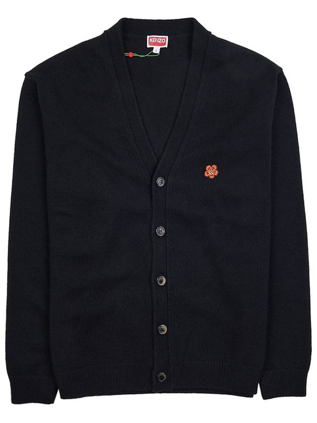 Boke Flower Crest Cardigan Black - KENZO - BALAAN 10