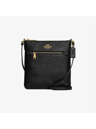 Rowan Pile Mini Leather Cross Bag Black - COACH - BALAAN 2