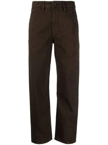 High Waist Straight Pants Brown - LEMAIRE - BALAAN 1