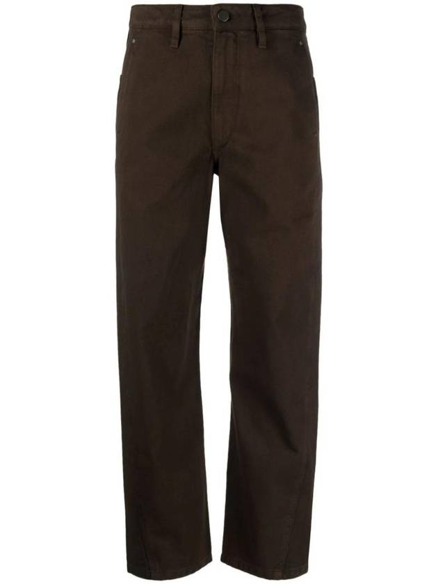 High Waist Straight Pants Brown - LEMAIRE - BALAAN 1