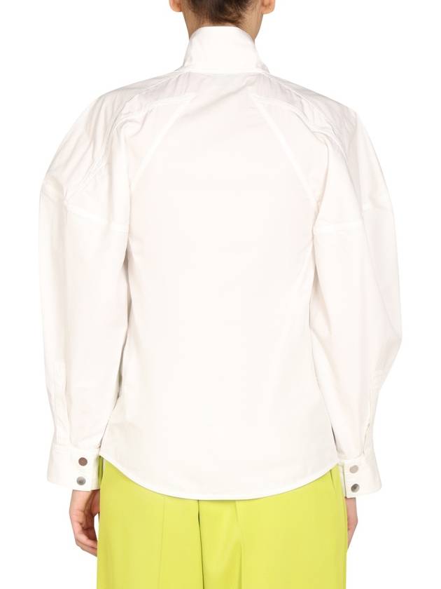 High Neck Puff Overfit Shirt - BOTTEGA VENETA - BALAAN 4