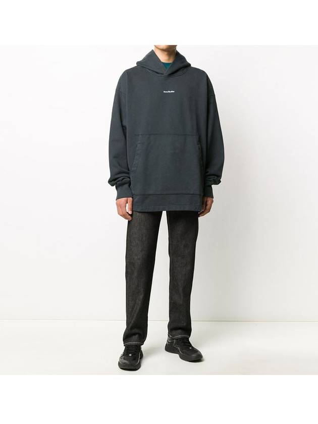 Logo Print Oversized Fit Hoodie Black - ACNE STUDIOS - BALAAN 6