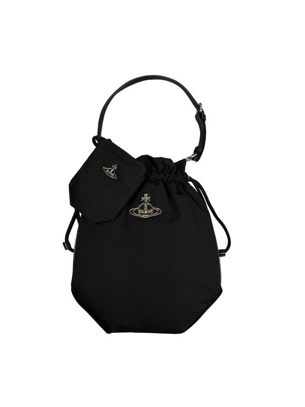 Drawstring Re-Nylon Bucket Bag Black - VIVIENNE WESTWOOD - BALAAN 1