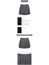 RMB Wool Mini Pleated Skirt Grey - THOM BROWNE - BALAAN 3