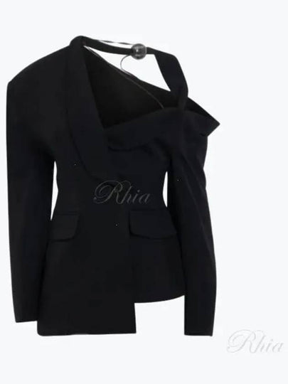 La Veste Asymmetrical Blazer Jacket Black - JACQUEMUS - BALAAN 2