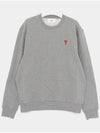 Small Heart Logo Sweatshirt Grey - AMI - BALAAN 3