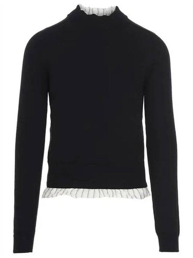 Vintage Layered Damage Wool Knit Top Black - MAISON MARGIELA - BALAAN 1