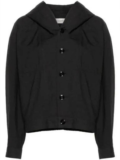 Cotton Crinkled Finish Jacket Black - LEMAIRE - BALAAN 2