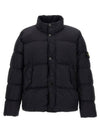 Garment Dyed Crinkle Reps Down Padding Navy - STONE ISLAND - BALAAN 1