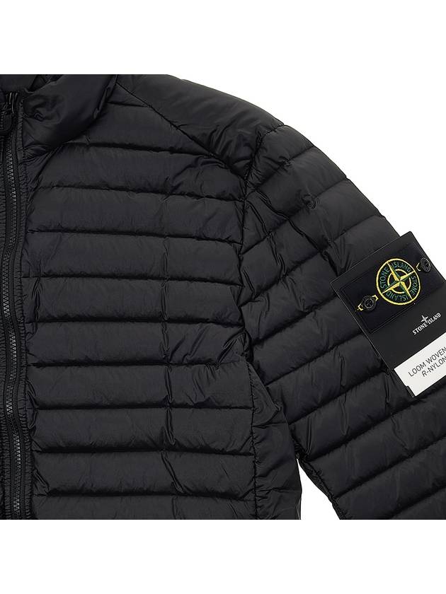 Men's Logo Patch Nylon Zip-Up Padding Black - STONE ISLAND - BALAAN 5