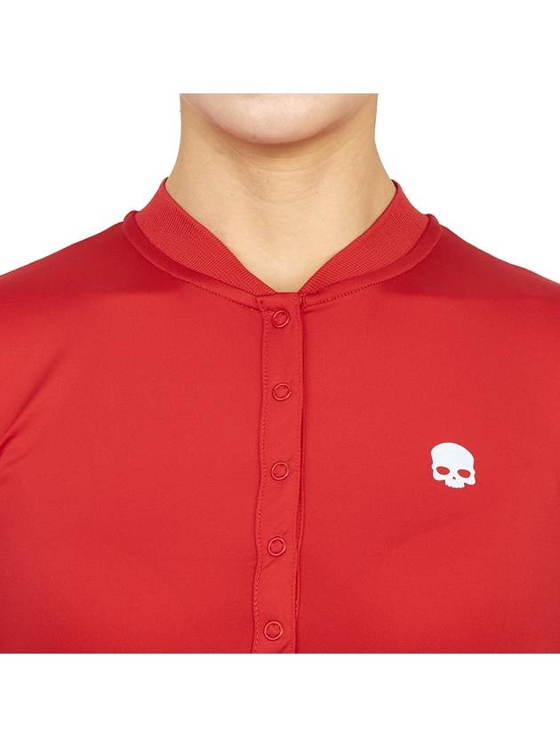 Women's Golf Serafino Classic Short Sleeve PK Shirt Red - HYDROGEN - BALAAN 7