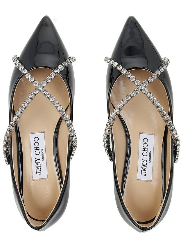 Women s Genevi Flat Shoes BOB BLACK CRYSTAL - JIMMY CHOO - BALAAN 6