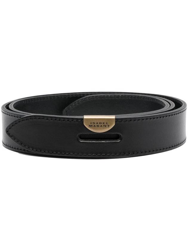 Lecce Knot Leather Belt Black - ISABEL MARANT - BALAAN 2