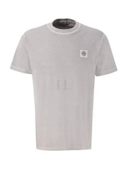 Organic Cotton Short Sleeve T-Shirt Dust Grey - STONE ISLAND - BALAAN 2