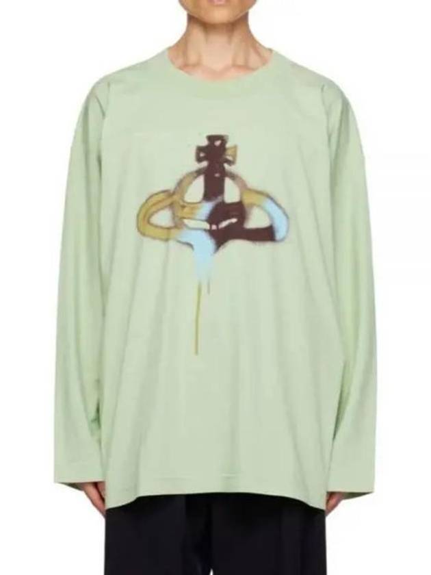 Spray ORB Fresh Long Sleeve T-Shirt Green - VIVIENNE WESTWOOD - BALAAN 2