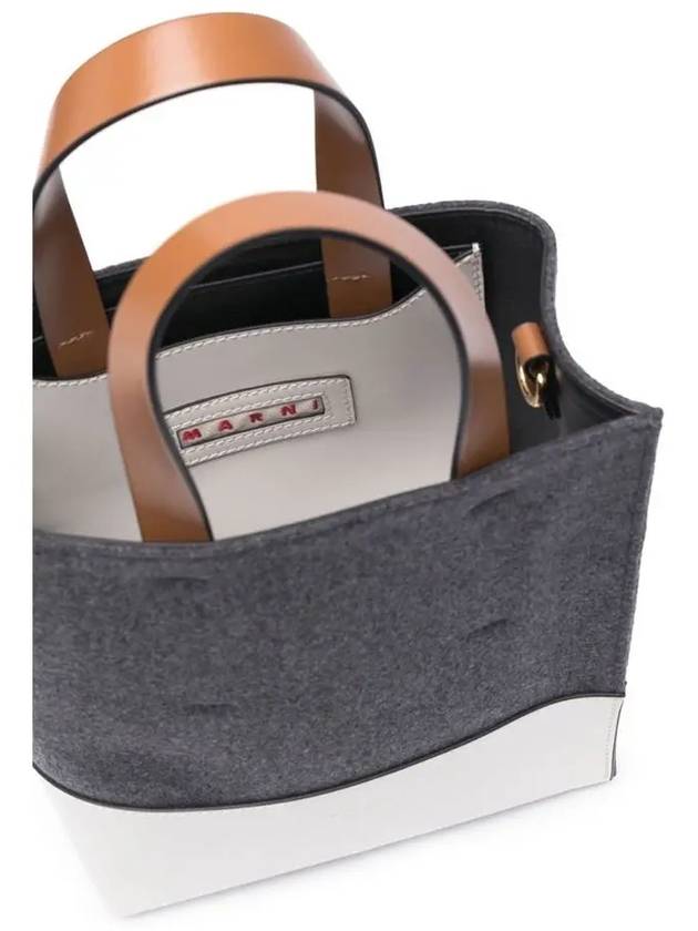 Museo Mini Wool Tote Bag Grey - MARNI - BALAAN 5