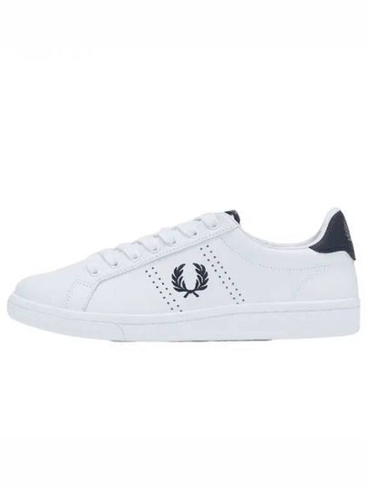 B721 Logo Leather Low Top Sneakers White - FRED PERRY - BALAAN 2