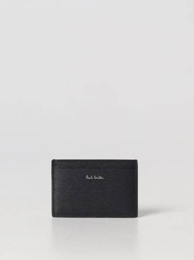 Logo Color Block Card Wallet Black Orange - PAUL SMITH - BALAAN 1