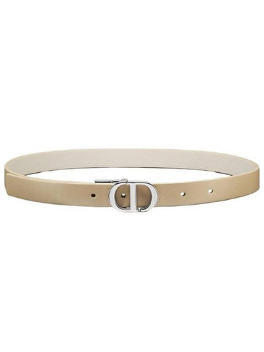 30 Montaigne Reversible Leather Belt Latte Beige - DIOR - BALAAN 1