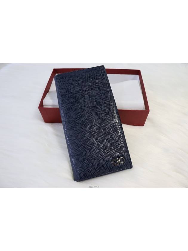 Ferragamo men s long wallet navy - SALVATORE FERRAGAMO - BALAAN 3