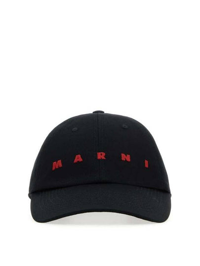 Embroidered Logo Ball Cap Black - MARNI - BALAAN 2